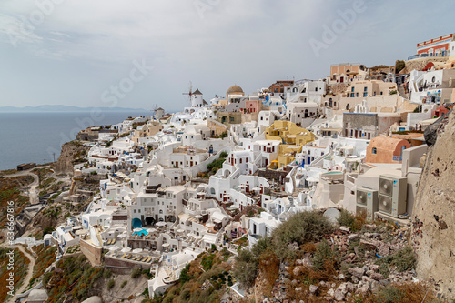 View of Oia village of Santorini Island Cyclades Greece 