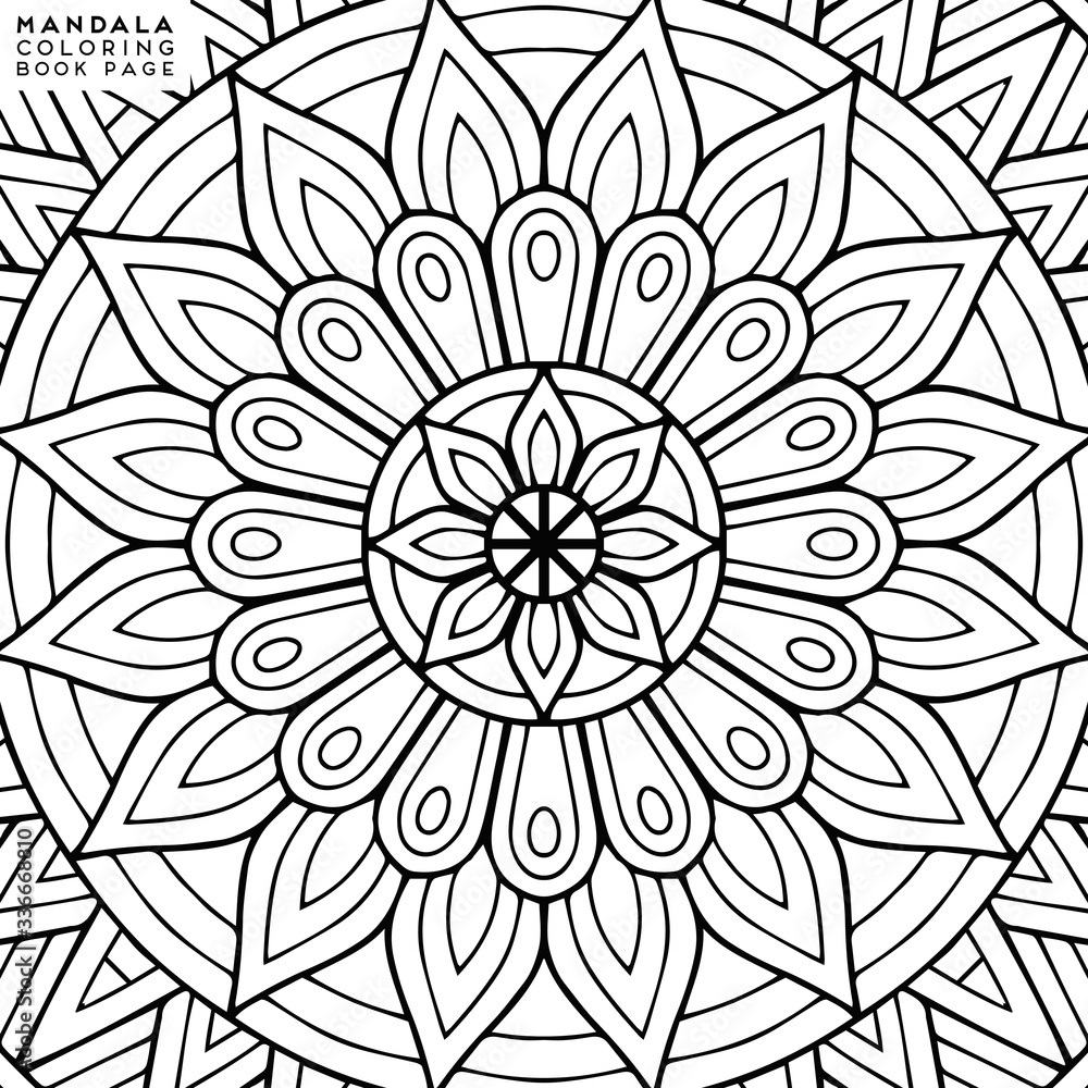 Mandala Coloring Illustration