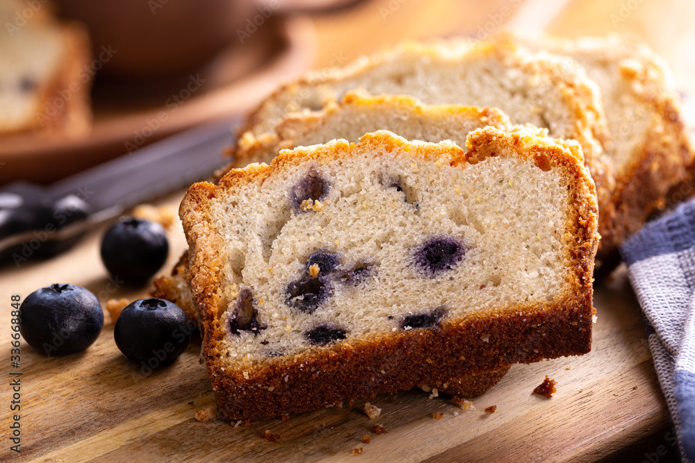 Slices of Blueberry Streusel Bread Slices of Blueberry Streusel Bread