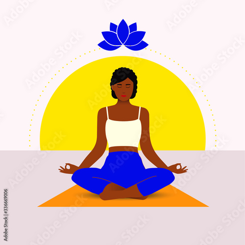 Woman yoga in the lotus position © Janz23