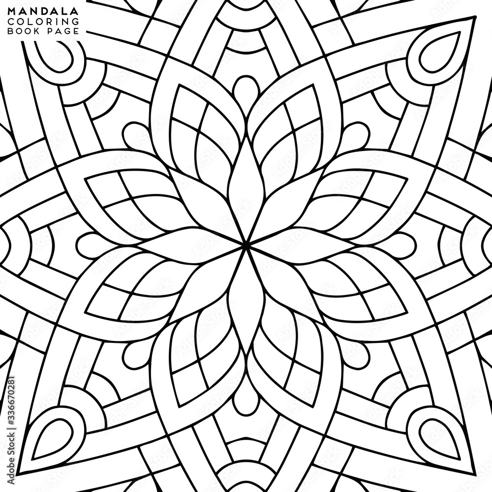 Obraz premium Mandala Coloring Illustration