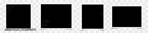 Vector Photo frame mockup design. Set 4 in 1