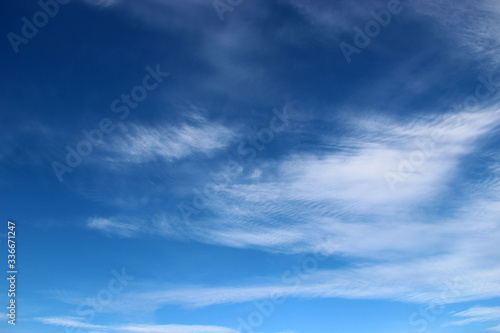 Picturesque cloudscape. Beautiful blue sky in fluffy cirrus clouds. Hd wallpaper sky nature wallpapers for desktop backgrounds.