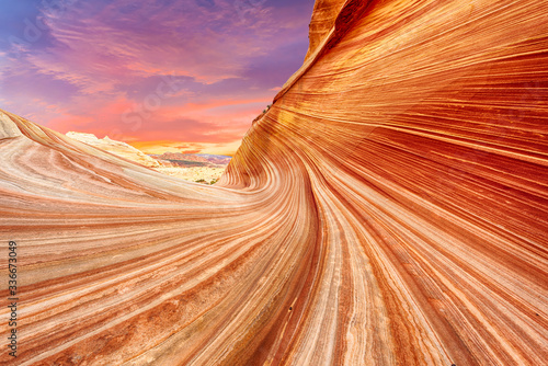 Sunset over the Wave in Utah in the USA photo