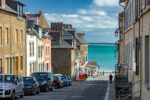 Cancale in the North of France with beach and clear sky © Erol