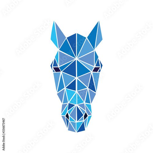 Animal horse logo vector design template