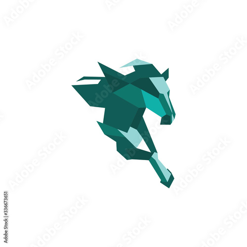 Animal horse logo vector design template