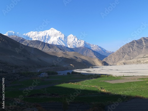 Mountainous landscapes, Mustang Valley Nepal Himalaya Asia