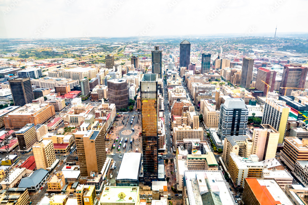 Naklejka premium Johannesburg city skyline ,South Africa. 
