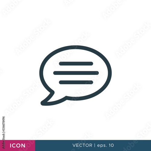Speech bubble icon vector design template