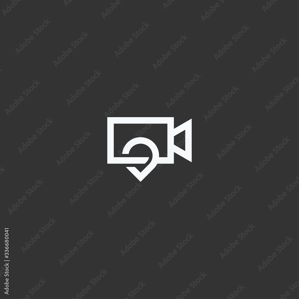 Pont video logo design vector template Pont video logo design vector template