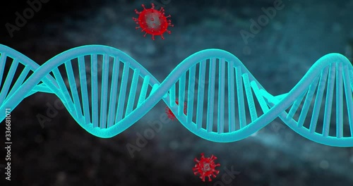 Rna Double Helix Slow loop-able shot closeup Depth Of Field in 4K photo