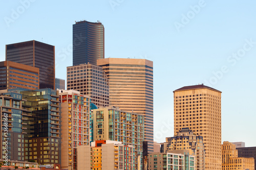 Buildings at downtown waterfront in Seattle, Washington, United States