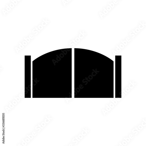 Gate icon, logo isolated on white background