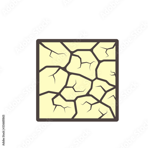 soil crack icon