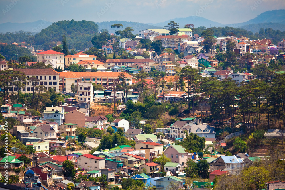 View of Dalat city from the hill