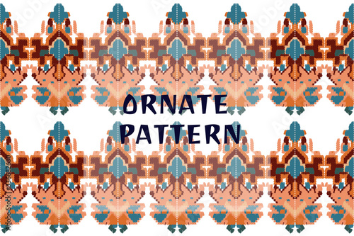 Drapery curves pagan tripe seamless pattern. Indian old surface background. Vector ornament