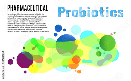 
Vector illustration of probiotics on a transparent background. Pharmaceutical bacteria or germs.