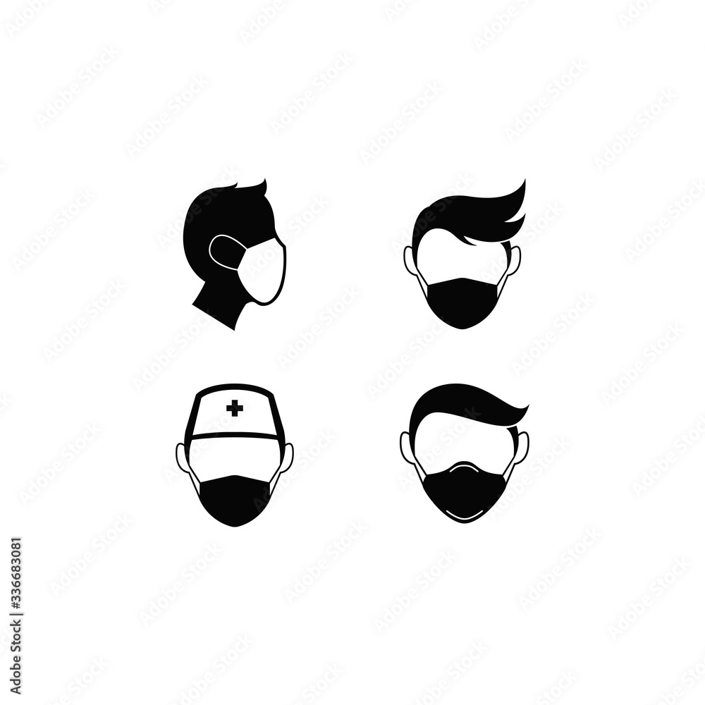 people use mask logo vector icon template people use mask logo vector icon template