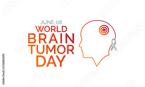 Vector illustration on the theme of World Brain Tumor day observed each year in the month of June on 08th