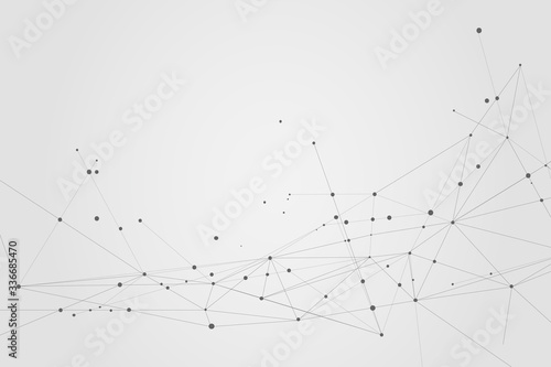 Abstract connecting dots and lines, Polygonal background, technology design, vector illustrator