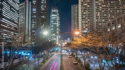 東京タイムラプス 新宿夜景 fix