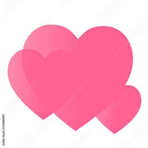 Valentine's Day. Colorful,multicolored hearts. Vector illustration. Abstract. Love