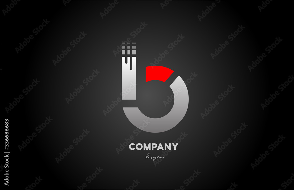 B red grey alphabet letter logo icon design for business and company B red grey alphabet letter logo icon design for business and company