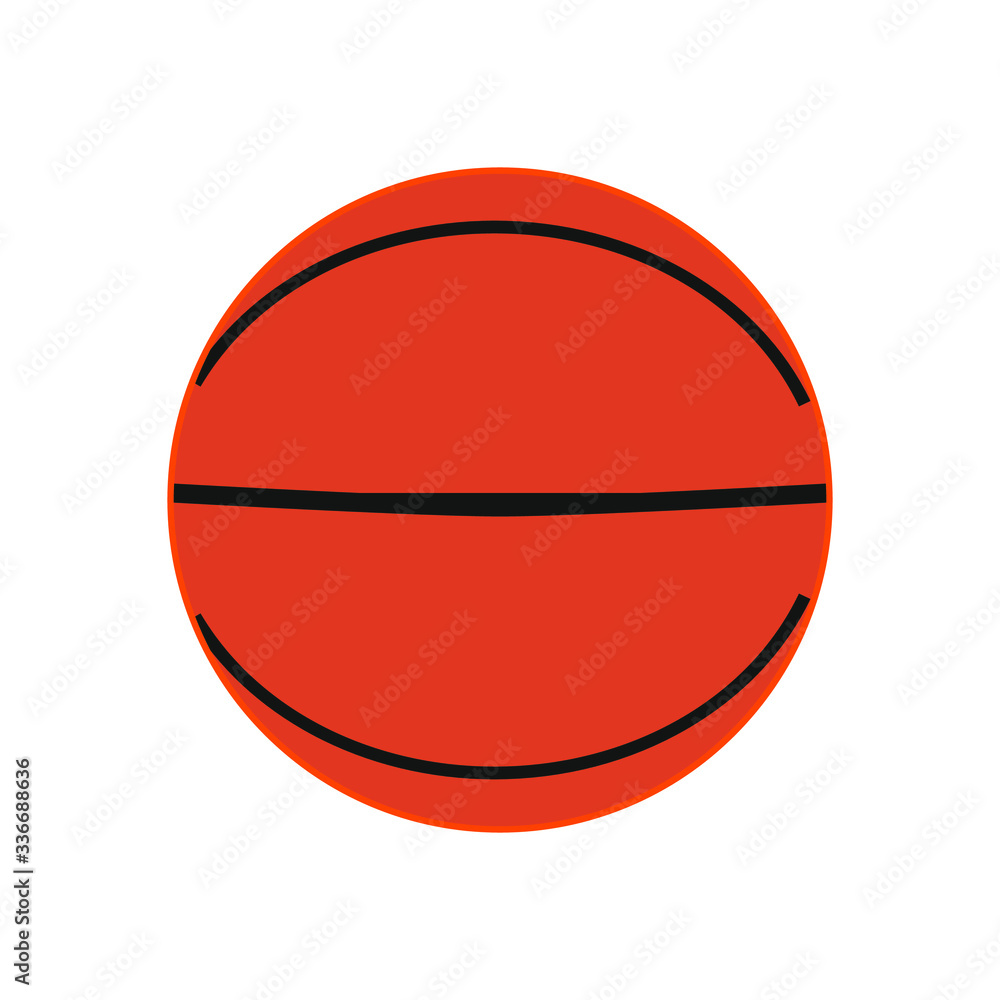 basketball ball on white background vector