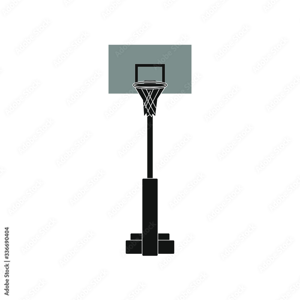 basketball basket on white background vector basketball basket on white background vector