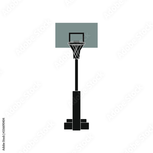 basketball basket on white background vector