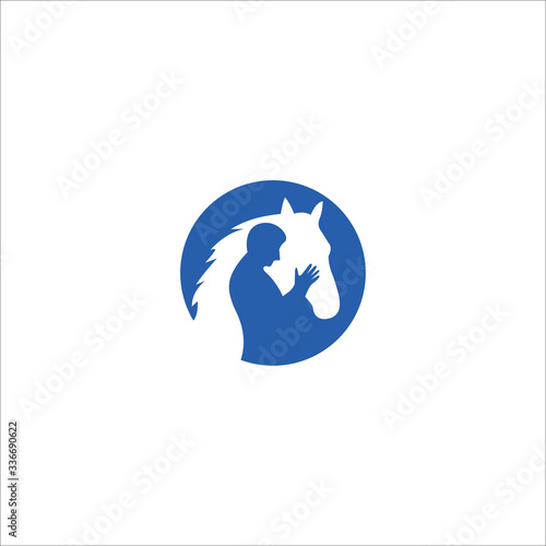 Animal horse logo vector design template