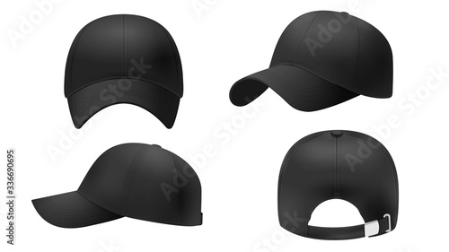 Black cap Mockup, realistic style