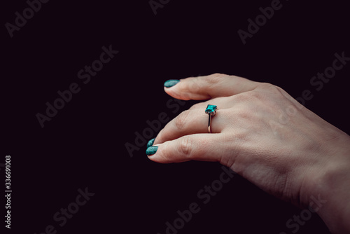 Luxury Diamond Ring on The Finger