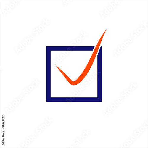 A check mark logo, vector or icon. A symbol of a tick. Accept okey symbol for approvement or cheklist design. A sign of a tick.