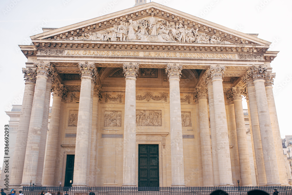 Pantheon Paris, view of the Central facade