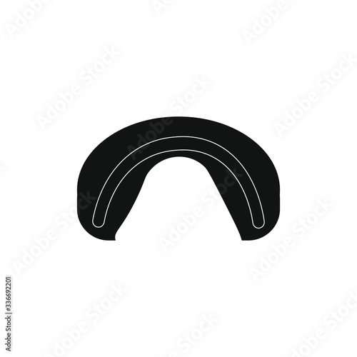 rugby dental protector on white background vector