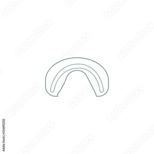rugby dental protector on white background vector