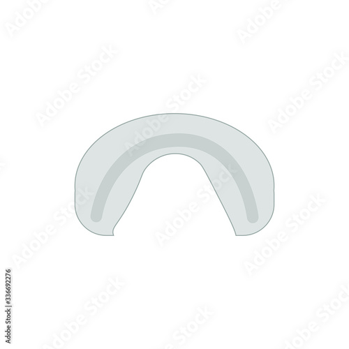 rugby dental protector on white background vector