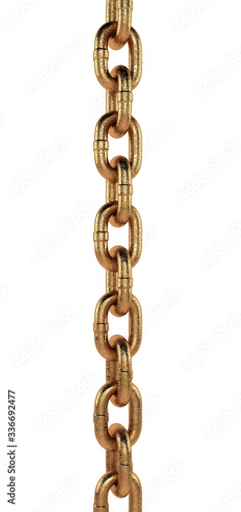 Steel Chain 3D Rendering Illustration