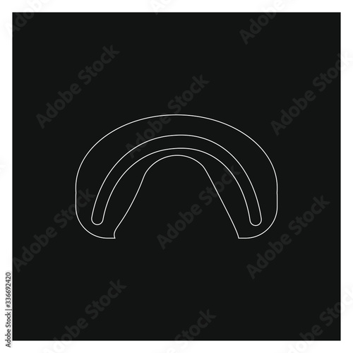 rugby dental protector on white background vector