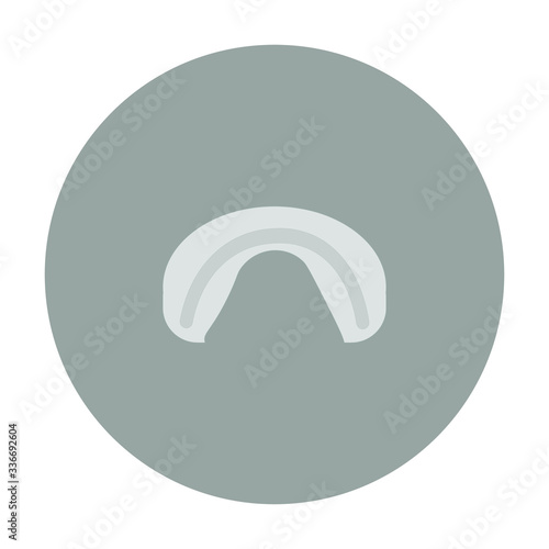 rugby dental protector on white background vector