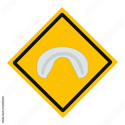 rugby dental protector on white background vector