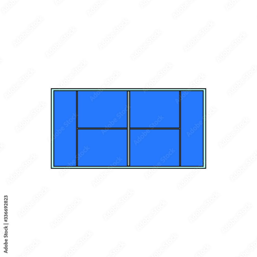 paddle tennis court on white background vector paddle tennis court on white background vector