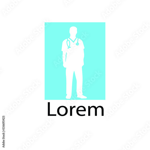 Doctor avatar, doctor profile logo. Round flat icon doctor face. Modern flat design concept for web banners, web sites, printed materials, infographics. Vector illustration