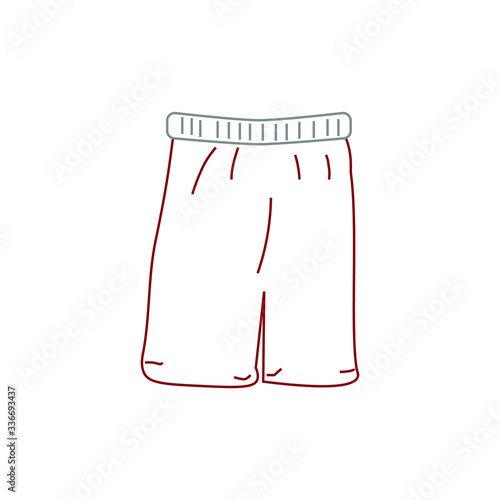 basketball pants on white background vector
