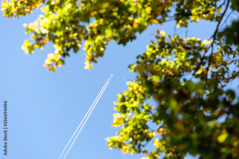 Obraz premium Flugzeug passing