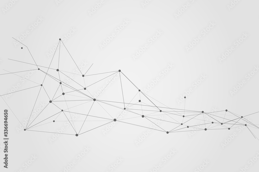 Abstract connecting dots and lines, Polygonal background, technology design, vector illustrator