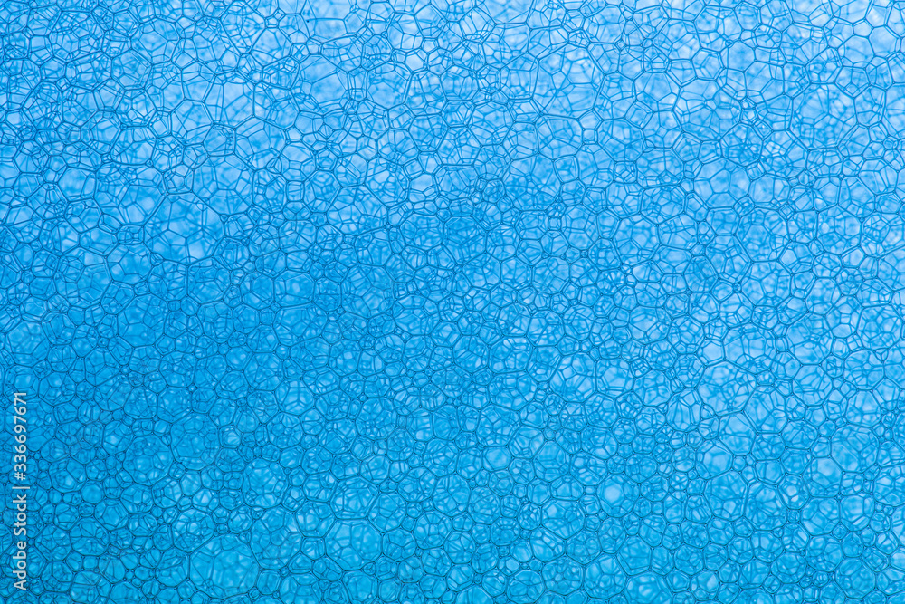 Blue bubbles abstract,Macro close up of soap bubbles