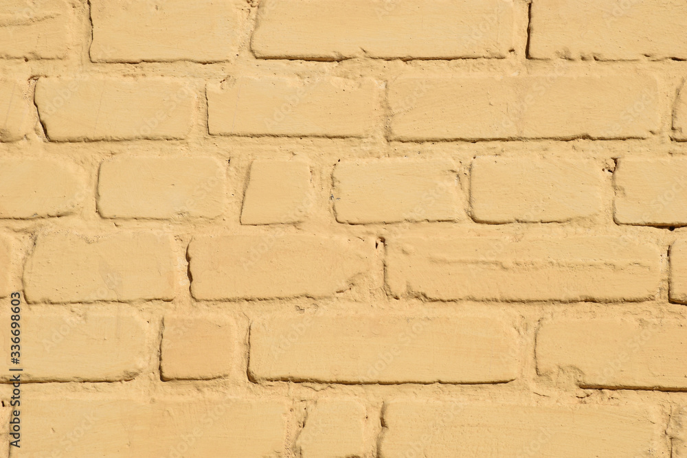 Obraz premium Close-up abstract yellow brick wall
